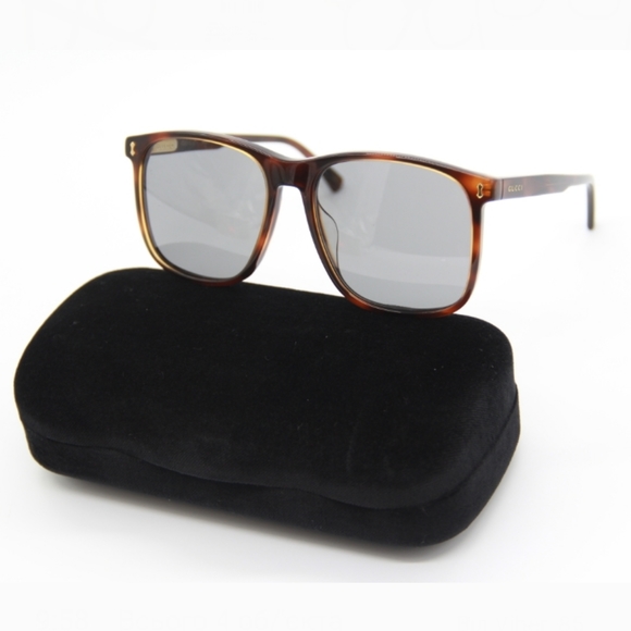 NEW GUCCI UNISEX SUNGLASSES GUCCI GG1041S 002 HAVANA GREY GUCCI EYEWEAR - Picture 2 of 14